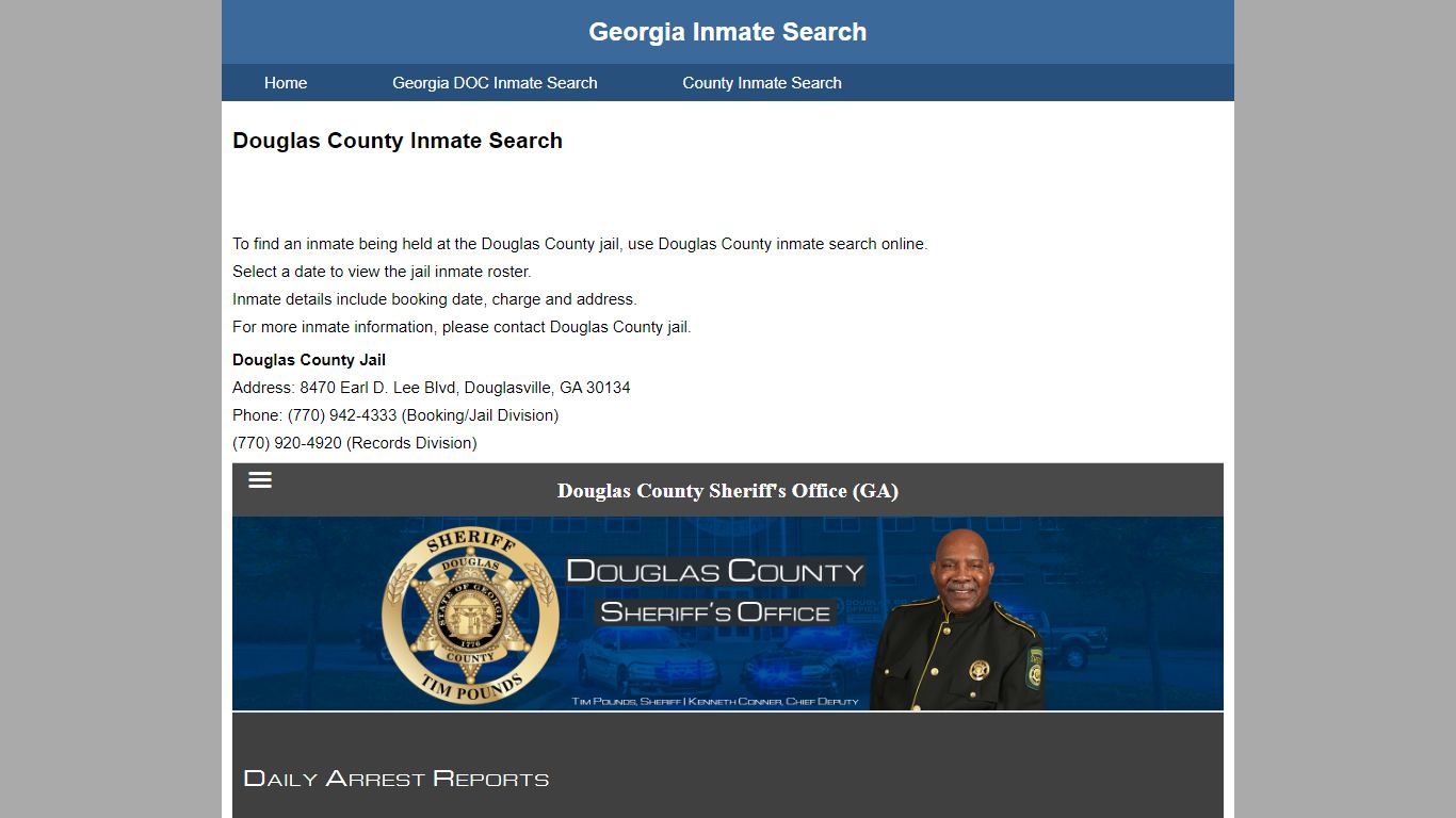 Douglas County Inmate Search